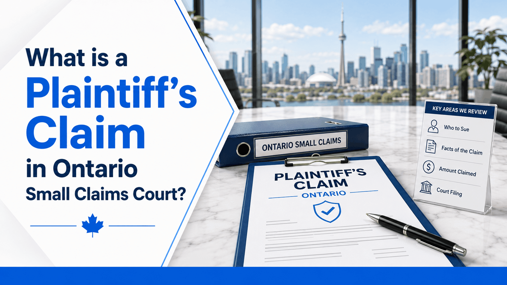 What is a Plaintiff’s Claim in Ontario Small Claims Court?
