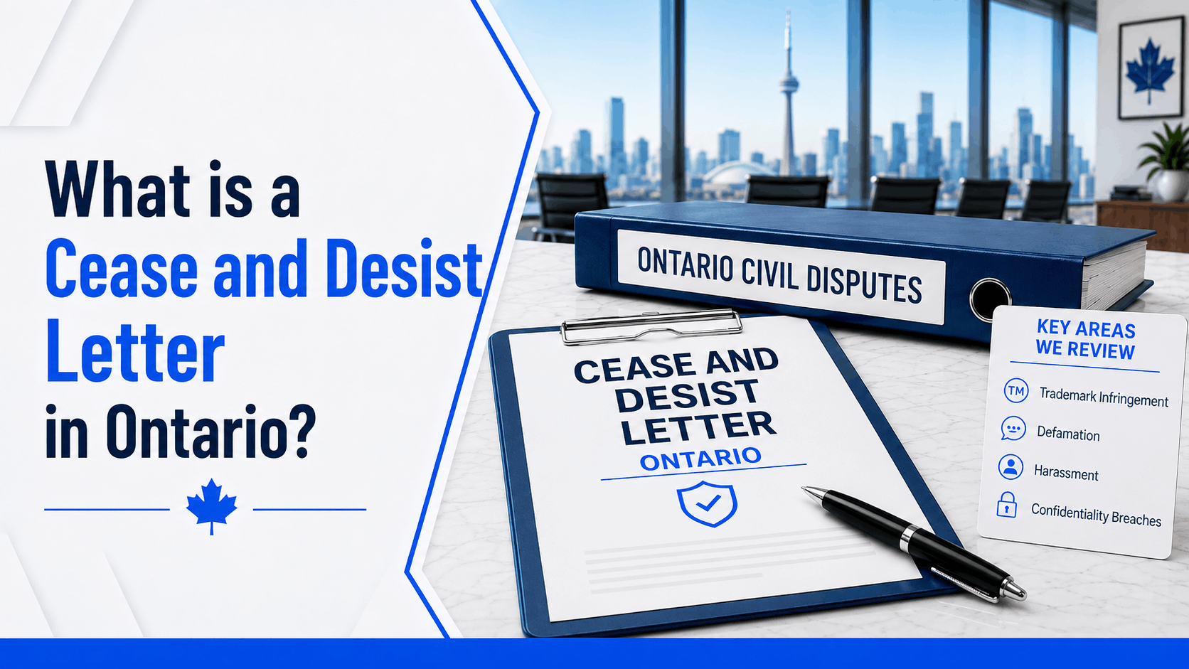How much does a Cease and Desist Letter cost in Ontario?